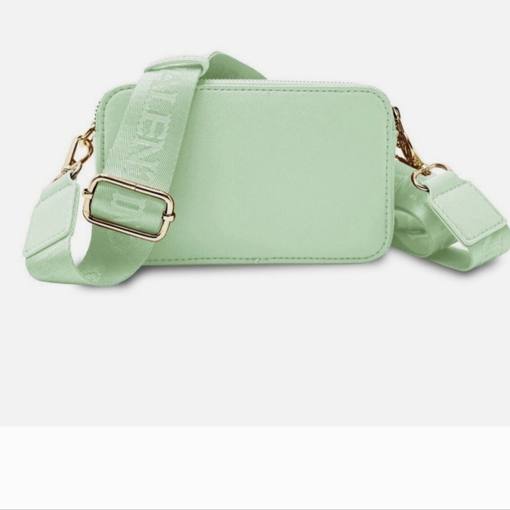 Valentino Orlandi NWT MINT Green Double Zip Bag $159 RETAIL - Picture 3 of 9